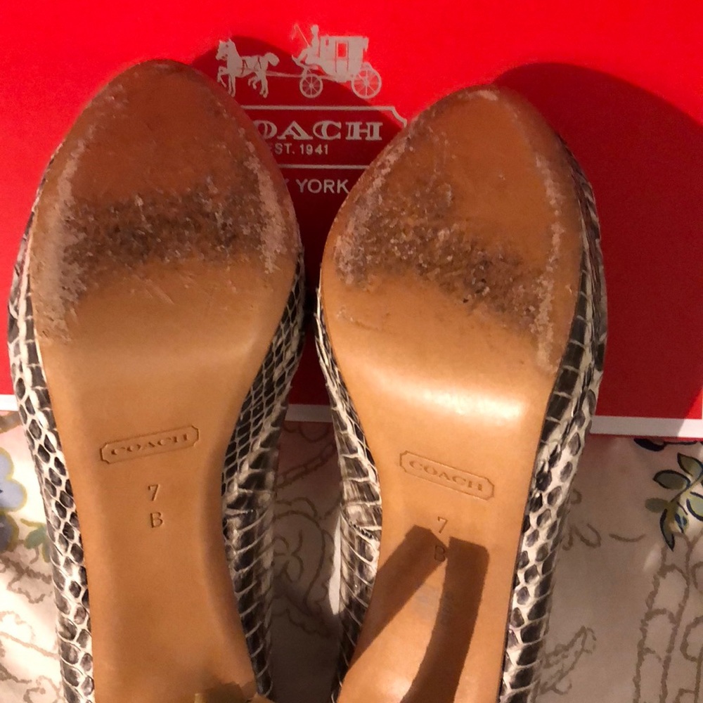 Coach Selma Python Peeptoe - image 2